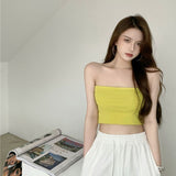 2025 New Summer Breast-Wear Thai Sexy Hottie Small Sling With Short Vest Women Wrapped In Pure Desire Top HZ1208