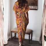 2025 Women's Fashion Dress INS Temperament Fashion Printed Shirt Folded Dress HZ1208