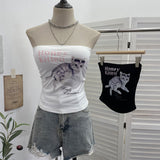 Hot Diamond Tector Tset Coat Outside Wearing Bra Mat Babes Wrapped Bra Short Open Umbilly Printed Vest 8031 HZ1208