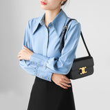 Smog Blue Sharp Collar Shirt Woman 2025 Spring And Autumn Design Small Commuting Professional Shirt Vinegar HZ1208