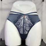 Squeak Low-Waisted T-Trousers Sexy Trousers Cotton Crotch Breathable Fine Strip Metal Hanging Water Drill Tong Trousers HZ1208