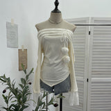 Purely Eager Heavy-Working Transduce Mesh Lace Spliced Ribbon Ribbon Strap Chest Pad Tector Blouse 2721 HZ1208