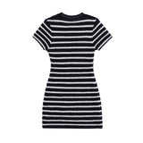 Z Summer Thin 2025 New Age Reduction And Thin Stripes Leisure Summer Short-Sleeved Small One Dress 1276352 HZ1208