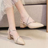 Fashion Sandals Female Fairy Wind 2025 Summer Head Thick Heel High Heel With Skirt Shoes HZ1208