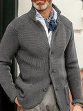 Fashion New Products - Dress Men's Casual Long-Sleeved Pure Color Knit Coat Men's Coat HZ1208