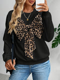 Autumn And Winter Vintage Leopard Long-Sleeved Coat Top HZ1208