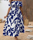 2025 Summer New Sexy Body-Print Shoulder Dress HZ1208