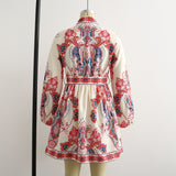 2025 Women's Long-Sleeved Positioning Floral Dress 5506 HZ1208