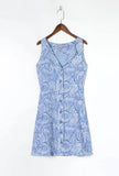 2025 Women's New Sleeveless Loose Print Dress 21011 HZ1208