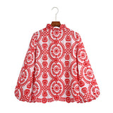 2025 Women's Embroidered Shirts With Long Sleeve Embroidered Shirts 2695 HZ1208