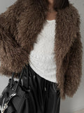 2025 Winter Fashion Faux Fur Coat Women's Loose Soft Thicker Coat HZ1208