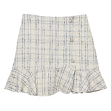 2025 New Autumn And Winter Lattice Coarse Flowers Of The Half-Body Skirt High Waist A Word-Bow Irregular Fishtail Skirt 8876 HZ1208