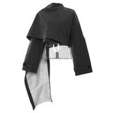 25 New Super Personality Irregular Tailoring Cape Coat Top Female 1777 HZ1208