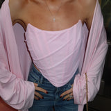 Spice Girls Wind Exposed Tight Net Yarn Fish Bone Corset Summer Must Be Sexy To Repair Women's Summer New HZ1208