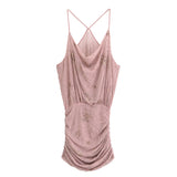 Z Women's New Body-Closing Bareback Slit Decorated Mini Dress 4813336 HZ1208