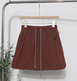 Design-Sensitive Niche Dress Half-Dress Woman Tight Waist A Trouser Skirt Open Fork Quick Dry Casual Skirt 8183 HZ1208