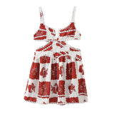 Summer New Print Sling With Lace A Short Dress Dress HZ1208