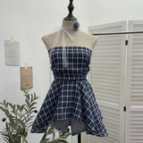 Spicy Wind Shoulder-To-Shoulder Tectorge Sling Waist-Le-Legged Skirt Wrapped-Sleeved Top 9231 HZ1208