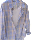 2025 Summer New Sunscreen Thin Plaid Shirt Women Loose Long-Sleeved Design Sunscreen Women Wear Outside HZ1208