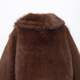 2025 Winter New Women's Clothing Fashion Simple Short Faux Fur Coat HZ1208