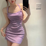 [20 Pieces Free Mail] Thai Shiny Tiring Tie Collar Body Elastic Bag Sling Dress In Summer And Autumn HZ1208