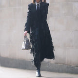 25 New Personalized Pu Esso Dotted With Long Coat Coat 1724 HZ1208