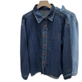 Vintage Embroidered Cowboy Shirt 2025 Spring/Winter Mid-Autumn Relaxed Casual Design New Hundred Shirt Coat HZ1208