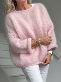 2025 Pink Sweater Women's Autumn And Winter Knitting Top Casual Sweater Women's Clothing HZ1208