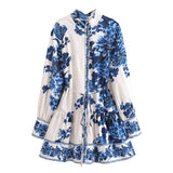 Spring New Waist Tie Positioning Temperament Long-Sleeved Dress 1265601 HZ1208