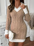 Autumn And Winter Long-Sleeved Jasmine Sweater 2025 Doll Collar Cover Small Knitted Short Dress HZ1208