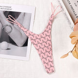Printed Cotton Double Fine With Sexy Thong Lady English Letter Logo Thong Love T Trousers Women Cotton Crotch HZ1208