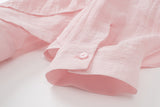 2025 Women's Pink Folding Decoration Romantic Style Shirt 6318 HZ1208