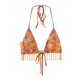 Z2025 Fashion Sexy Holiday Women's Style With Bikini Skirt Espresso Two-Piece HZ1208