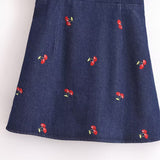 U-Style Retro-Dress Seaside Resort Sling Dress French Fresh Sweet Print A-Word Mini Dress Summer Girl HZ1208