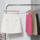 Long-Term Goods Small Fragrant Wind Coarse Flowers A Short Skirt Women High Waist Thin Skinny Bag Hip Half-Body Skirt 8996 HZ1208