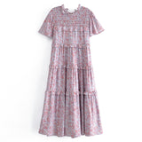 2025 Women's New Cotton-Print T-Shirt With Loose Cake Dress 8744 HZ1208