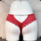 Diamond Chain Hollow Lady T-Shirt Lace Trousers Comfort Ice Silk Cotton Crotch Trousers Sexy Low-Waist Trousers HZ1208