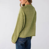 Spring 2025 Fashion New Retro Sweater Casual Collar Loose Knitted Sweater HZ1208