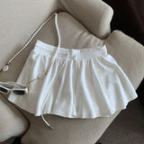 Ballet Style ³é³é³éÉþ Sports Skirt Women's Summer Model 2025 High-Waisted Wide Leg Trousers With Inner Lining Half Skirt HZ1208