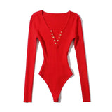 2025 Casual Crew Neck Long Sleeve Bodysuit HZ1208