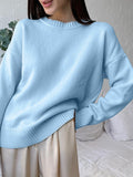 2025 Autumn And Winter New Hot Round-Neck Sweater Women's Card With Loose Knitting Top HZ1208