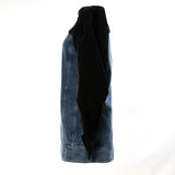 25 New Round-Neck Denim Collevetic Collider Pintap Crash Color Removable Heap Sleeve Dress 1654 HZ1208
