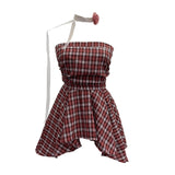 Spicy Wind Shoulder-To-Shoulder Tectorge Sling Waist-Le-Legged Skirt Wrapped-Sleeved Top 9231 HZ1208