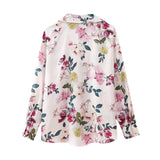 2025 Women's Long-Sleeved Loose Casual Silk-Sense Tidly Shirt 4584 HZ1208