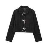 2025 Women's Butterfly Buttonds Textured Coat 1382 HZ1208