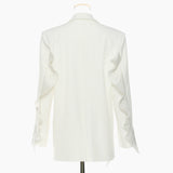 25 Spring New Superweight Workers Splicing Pressure Folded Fairy Suit Coat Top Female 1561 HZ1208