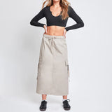 2025 Summer Wind Low-Waist Pumping Irregular Solid Dress Female Straight Body Skirt HZ1208