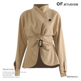 25 New Personalized Pu Esso Dotted With Long Coat Coat 1724 HZ1208