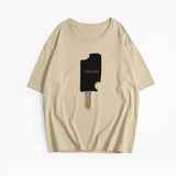 Hot Sales Of Retro Simple Print T-Shirts In The Summer Free-Round Collar Pure Cotton Short Sleeves HZ1208