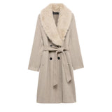 Women's Clothing Temperament 100 With Belt And Hair Tie Coat HZ1208